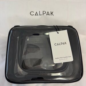 Calpak Transparent Travel Pouch with Black Trim (Medium)
